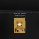 エルメス HERMES ミニケリードゥ 外縫い  ブラック ボックスカーフ 2WAYバッグ ゴールド金具 黒