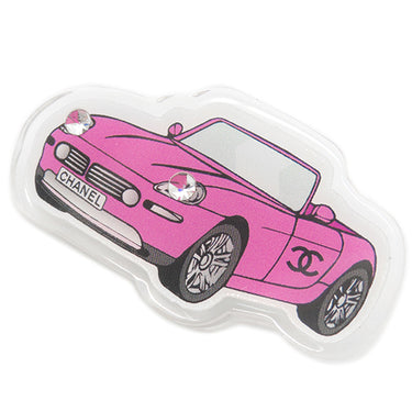 シャネル CHANEL ピンブローチ 車 ピンク プラスチック ブローチ ゴールド金具 ピンバッチ クルーズコレクション