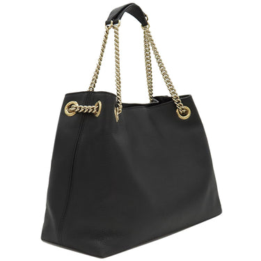 グッチ GUCCI ソーホー インターロッキング G 308982 ブラック レザー ハンドバッグ ゴールド金具 黒