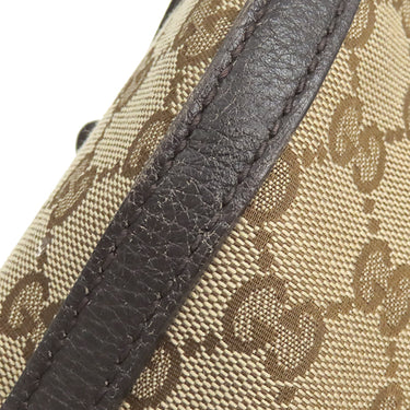 グッチ GUCCI ウェブ ビー 2WAY ミニボストン 406868 ベージュ×ダークブラウン GGキャンバス 2WAYバッグ ゴールド金具 茶 ハンドバッグ ショルダー ハチ