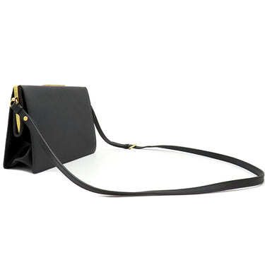 プラダ PRADA ライトフレームバッグ 1BC046 NERO サフィアーノレザー シティカーフ ショルダーバッグ ゴールド金具 黒 メタルロゴ SAFFIANO CITY C