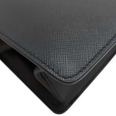 プラダ PRADA ライトフレームバッグ 1BC046 NERO サフィアーノレザー シティカーフ ショルダーバッグ ゴールド金具 黒 メタルロゴ SAFFIANO CITY C