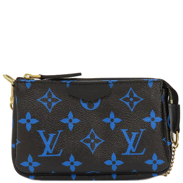 ルイヴィトン LOUIS VUITTON ミニ ポシェット アクセソワール M67237 モノグラムカラー モノグラムキャンバス アクセサリーポーチ ゴールド金具 黒 青