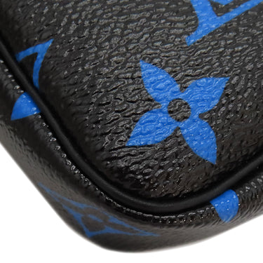 ルイヴィトン LOUIS VUITTON ミニ ポシェット アクセソワール M67237 モノグラムカラー モノグラムキャンバス アクセサリーポーチ ゴールド金具 黒 青