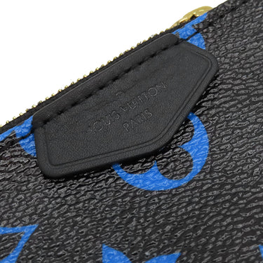 ルイヴィトン LOUIS VUITTON ミニ ポシェット アクセソワール M67237 モノグラムカラー モノグラムキャンバス アクセサリーポーチ ゴールド金具 黒 青