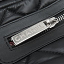 シャネル CHANEL コココクーン トートバッグ PM A48610 ブラック ナイロン レザー トートバッグ シルバー金具 黒