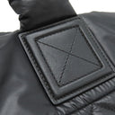 シャネル CHANEL コココクーン トートバッグ PM A48610 ブラック ナイロン レザー トートバッグ シルバー金具 黒