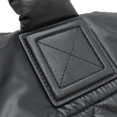 シャネル CHANEL コココクーン トートバッグ PM A48610 ブラック ナイロン レザー トートバッグ シルバー金具 黒