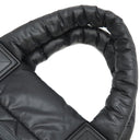 シャネル CHANEL コココクーン トートバッグ PM A48610 ブラック ナイロン レザー トートバッグ シルバー金具 黒