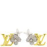 ルイヴィトン LOUIS VUITTON ピアス ピュス LV グラム M01264 ゴールド×シルバー メタル ラインストーン ジルコン ピアス 2個セット 両耳 ラインストーン ジルコン×メタル