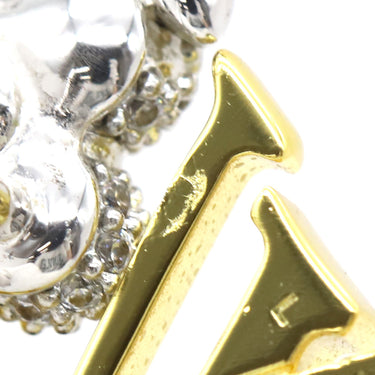 ルイヴィトン LOUIS VUITTON ピアス ピュス LV グラム M01264 ゴールド×シルバー メタル ラインストーン ジルコン ピアス 2個セット 両耳 ラインストーン ジルコン×メタル