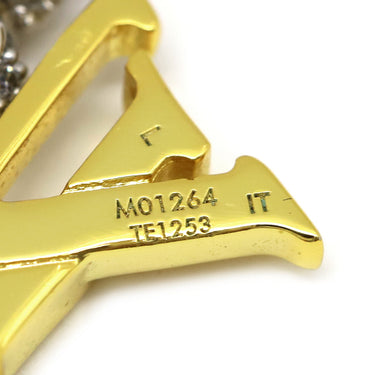 ルイヴィトン LOUIS VUITTON ピアス ピュス LV グラム M01264 ゴールド×シルバー メタル ラインストーン ジルコン ピアス 2個セット 両耳 ラインストーン ジルコン×メタル