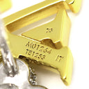 ルイヴィトン LOUIS VUITTON ピアス ピュス LV グラム M01264 ゴールド×シルバー メタル ラインストーン ジルコン ピアス 2個セット 両耳 ラインストーン ジルコン×メタル