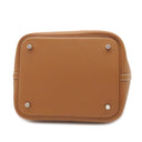 エルメス HERMES ピコタンロックMM ゴールド トリヨンクレマンス ハンドバッグ シルバー金具 新品 未使用 茶
