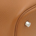 エルメス HERMES ピコタンロックMM ゴールド トリヨンクレマンス ハンドバッグ シルバー金具 新品 未使用 茶