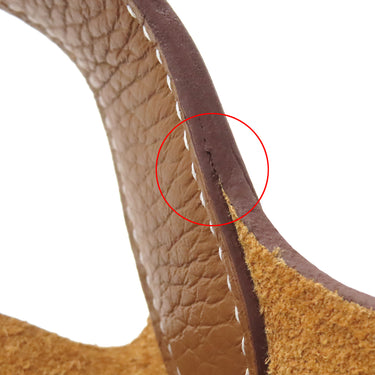 エルメス HERMES ピコタンロックMM ゴールド トリヨンクレマンス ハンドバッグ シルバー金具 新品 未使用 茶