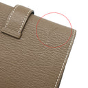 エルメス HERMES ベアン コンビネ エトゥープ シェーブル 三つ折り財布 ゴールド金具 グレージュ