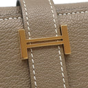 エルメス HERMES ベアン コンビネ エトゥープ シェーブル 三つ折り財布 ゴールド金具 グレージュ
