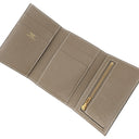 エルメス HERMES ベアン コンビネ エトゥープ シェーブル 三つ折り財布 ゴールド金具 グレージュ