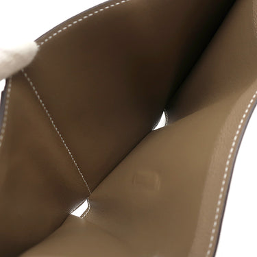 エルメス HERMES ベアン コンビネ エトゥープ シェーブル 三つ折り財布 ゴールド金具 グレージュ