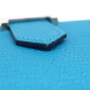 エルメス HERMES ベアンコンパクト ブルーフリーダ シェーブル 二つ折り財布 シルバー金具 青