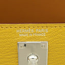 エルメス HERMES ミニケリードゥ 外縫い ジョーヌアンブル シェーブル 2WAYバッグ シルバー金具 新品 未使用 黄色 茶 ショルダー