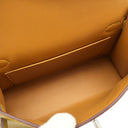 エルメス HERMES ミニケリードゥ 外縫い ジョーヌアンブル シェーブル 2WAYバッグ シルバー金具 新品 未使用 黄色 茶 ショルダー