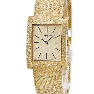 腕時計 パテックフィリップ PATEK PHILIPPE 3553/1 手巻き メンズ K18YG無垢 イエローゴールド ヴィンテージ スクエア バー