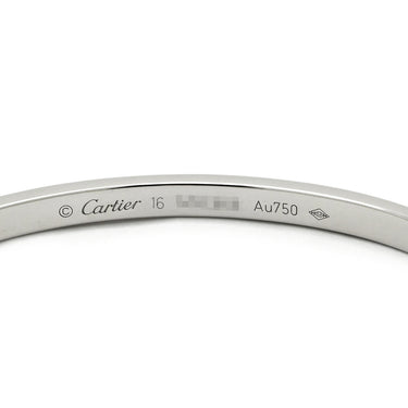 カルティエ Cartier LOVE ラブブレス SM 10Pダイヤ B6048016 ホワイトゴールド K18WG #16 ブレスレット 750WG 18K 18金 バングル