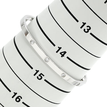 カルティエ Cartier LOVE ラブブレス SM 10Pダイヤ B6048016 ホワイトゴールド K18WG #16 ブレスレット 750WG 18K 18金 バングル