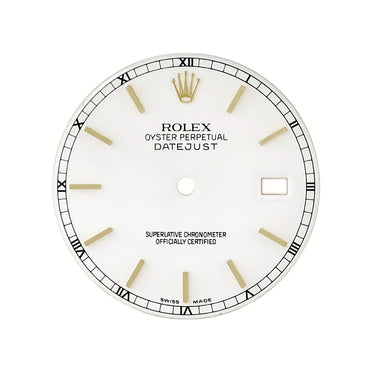 ロレックス ROLEX 純正 デイトジャスト用 ダイアル ホワイト ステンレススチール 腕時計パーツ 替え 文字盤 ホワイト 三針セット 交換 トリチウム