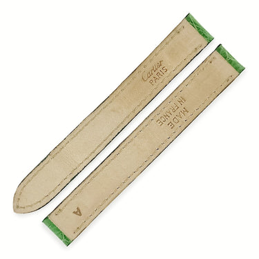 カルティエ Cartier 純正 クロコバンド グリーン クロコダイル 腕時計パーツ 替え ベルト バックル用 ストラップ 本革 替え 12ｍｍ グリーン 緑
