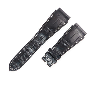 クストス CVSTOS 純正 クロコバンド ブラック クロコダイル 腕時計パーツ 替え ベルト ストラップ 本革 26mm ブラック 黒 アリゲーター クロコダイル