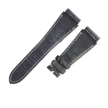 クストス CVSTOS 純正 クロコバンド ブラック クロコダイル 腕時計パーツ 替え ベルト ストラップ 本革 26mm ブラック 黒 アリゲーター クロコダイル