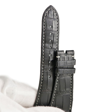 クストス CVSTOS 純正 クロコバンド ブラック クロコダイル 腕時計パーツ 替え ベルト ストラップ 本革 26mm ブラック 黒 アリゲーター クロコダイル