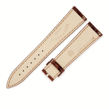 フランクミュラー FRANCK MULLER 純正 7850 トノウカーベックス用 クロコバンド ブラウン クロコダイル 腕時計パーツ 新品同様 ベルト バンド ストラップ 替え 20mm ブラウン 茶