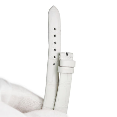 ハリーウィンストン Harry Winston 純正 アヴェニュー用 クロコバンド パールホワイト クロコダイル 腕時計パーツ 替え ベルト ストラップ 14ｍｍ パールホワイト 白