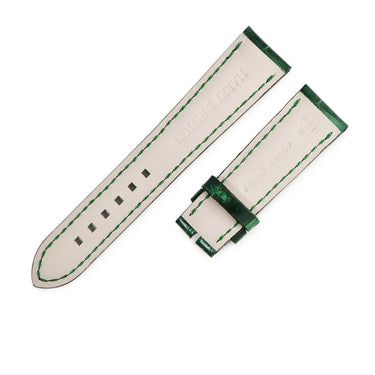 ハリーウィンストン Harry Winston 純正 ボトルグリーン クロコダイル 腕時計パーツ 新品同様 替え ベルト ストラップ 19ｍｍ グリーン 緑