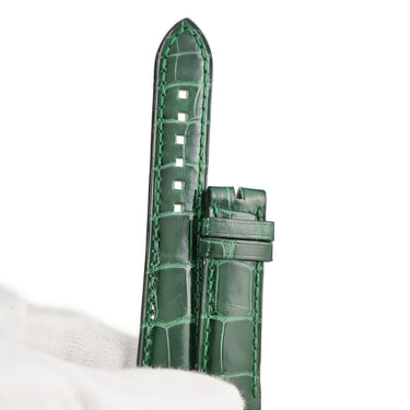 ハリーウィンストン Harry Winston 純正 ボトルグリーン クロコダイル 腕時計パーツ 新品同様 替え ベルト ストラップ 19ｍｍ グリーン 緑