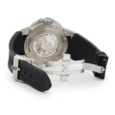 腕時計 ハリーウィンストン Harry Winston オーシャン プロジェクト Z8 デュアルタイム OCEATZ44ZZ009 自動巻き メンズ 黒 青 赤 GMT 限定