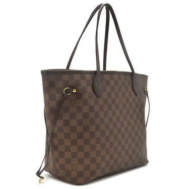 ルイヴィトン LOUIS VUITTON ネヴァーフル MM N51105 スリーズ ダミエキャンバス トートバッグ ゴールド金具 茶 赤 ショルダーバッグ 肩掛け