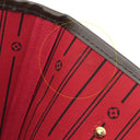 ルイヴィトン LOUIS VUITTON ネヴァーフル MM N51105 スリーズ ダミエキャンバス トートバッグ ゴールド金具 茶 赤 ショルダーバッグ 肩掛け