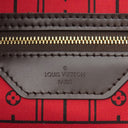 ルイヴィトン LOUIS VUITTON ネヴァーフル MM N51105 スリーズ ダミエキャンバス トートバッグ ゴールド金具 茶 赤 ショルダーバッグ 肩掛け