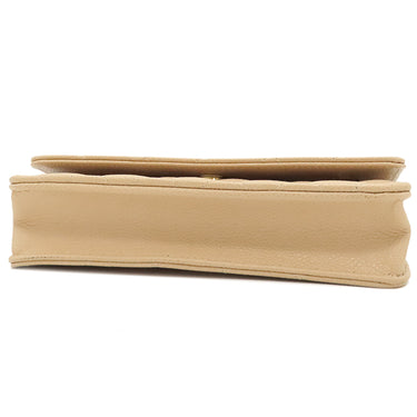 シャネル CHANEL クラシック マトラッセ チェーンウォレット AP0250 ベージュ キャビアスキン チェーンウォレット ゴールド金具 ココマーク