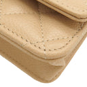 シャネル CHANEL クラシック マトラッセ チェーンウォレット AP0250 ベージュ キャビアスキン チェーンウォレット ゴールド金具 ココマーク