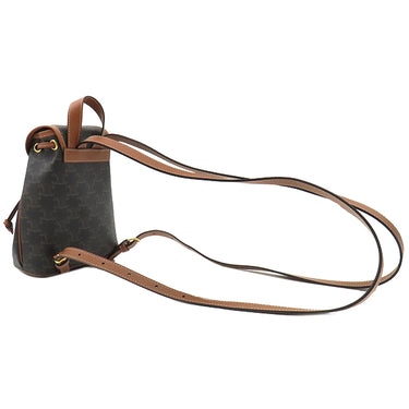 セリーヌ CELINE ミニ フォルコ バックパック 197662CAS.04LU タン トリオンフキャンバス リュック・デイパック ゴールド金具 茶