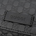 グッチ GUCCI マイクログッチシマ 449393 ブラック レザー 長財布 ゴールド金具 黒 ダブルG