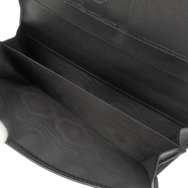 グッチ GUCCI マイクログッチシマ 449393 ブラック レザー 長財布 ゴールド金具 黒 ダブルG