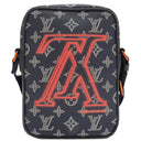 ルイヴィトン LOUIS VUITTON ダヌーブ PM アップサイドダウン M43678 ネイビー モノグラムインクキャンバス ショルダーバッグ 紺 メタリック金具