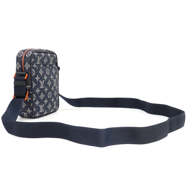 ルイヴィトン LOUIS VUITTON ダヌーブ PM アップサイドダウン M43678 ネイビー モノグラムインクキャンバス ショルダーバッグ 紺 メタリック金具